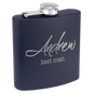 6 oz. Powder Coated Flask Navy Blue