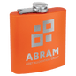 Orange Powder Coated Flask