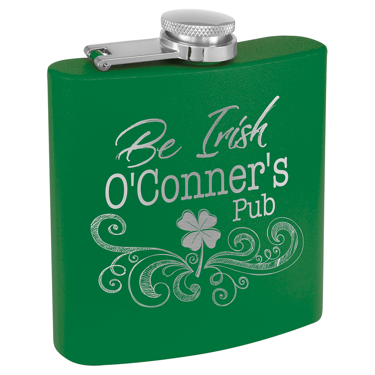 Green Powder Coated Flask