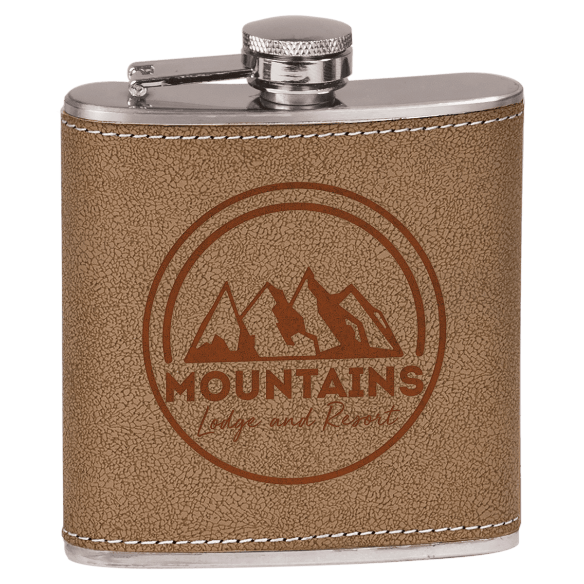 Leather Stainless Steel 6 oz. Flask