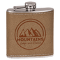 Leather Stainless Steel 6 oz. Flask
