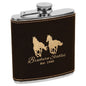 Black/Gold Leatherette 6 oz. Flask