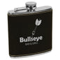 Black/Silver Leatherette 6 oz. Flask