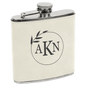 White Leatherette 6 oz. Flask