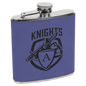 Purple Leatherette 6 oz. Flask