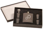 6 oz. Matte Black Flask Set in Black Presentation Box w/4 Shot Glasses & Funnel