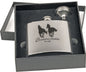 6 oz. Stainless Steel Flask Gift Set in Black Presentation Box with Funnel