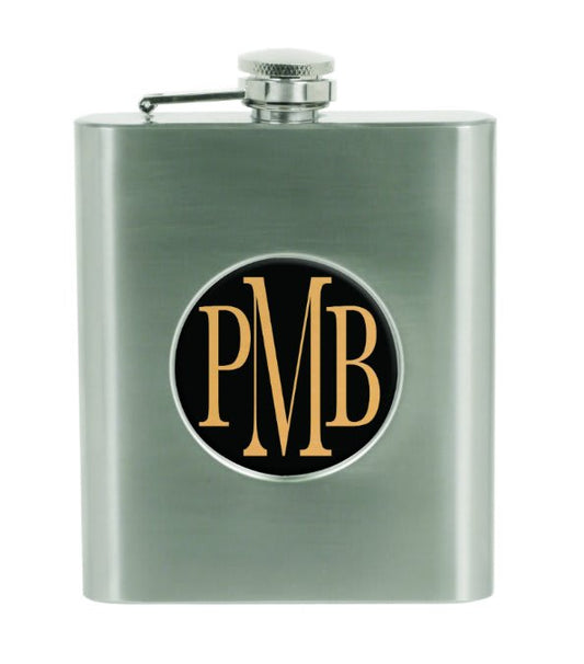 6 oz. Stainless Steel Flask with 2" Insert Area