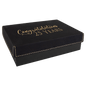 Black/Gold Gift Box with Laserable Leatherette Lid