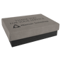 Gray Gift Box with Laserable Leatherette Lid