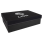 Black/Silver Box with Laserable Leatherette Lid