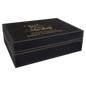 Black/Gold Laserable Leatherette Premium Gift Box
