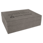 Gray Laserable Leatherette Premium Gift Box