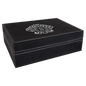 Black/Silver Laserable Leatherette Premium Gift Box