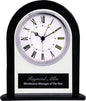 Arch Glass Clock with Black Border and Base