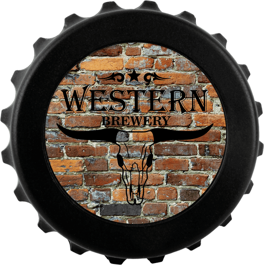 Black Magentic Bottle Cap Shaped Bottle Opener