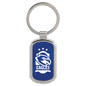 Blue Rectangle Anodized Aluminum Keychain