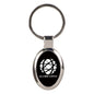 Black Oval Anodized Aluminum Keychain