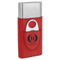 Red Laserable Leatherette Cigar Case with Cutter