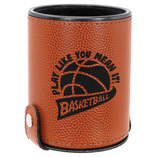 Basketball Leatherette Dice Cup Set