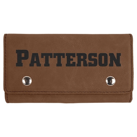 Dark Brown Leatherette Card and Dice Set