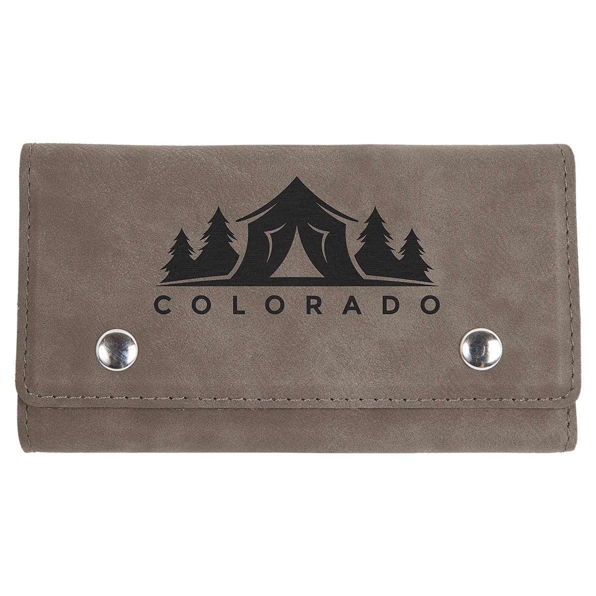 Gray Leatherette Card & Dice Set
