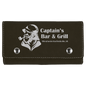 Black/Silver Leatherette Card and Dice Set