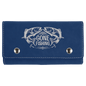 Blue/Silver Leatherette Card and Dice Set