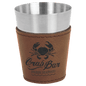 Dark Brown Leatherette Shot Glass
