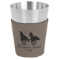 Gray Leatherette Shot Glass