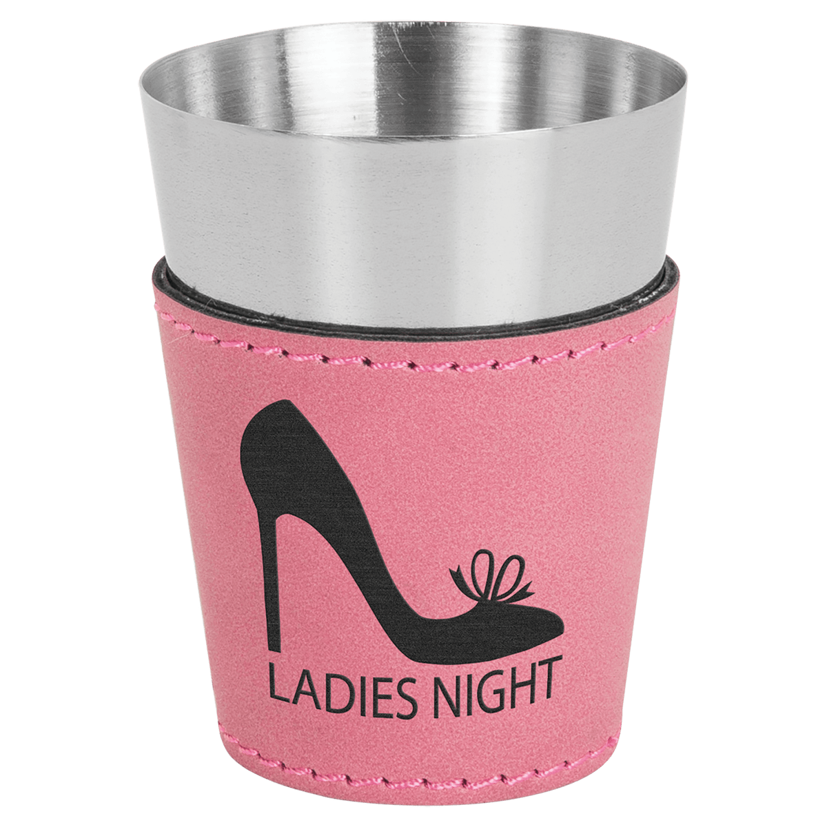 Pink Leatherette Shot Glass