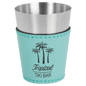 Teal Leatherette Shot Glass