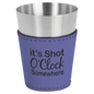 Purple 2 oz. Leatherette Wrapped Stainless Steel Shot Glass