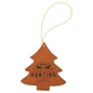 Rawhide Laserable Leatherette Tree Ornament with Gold String