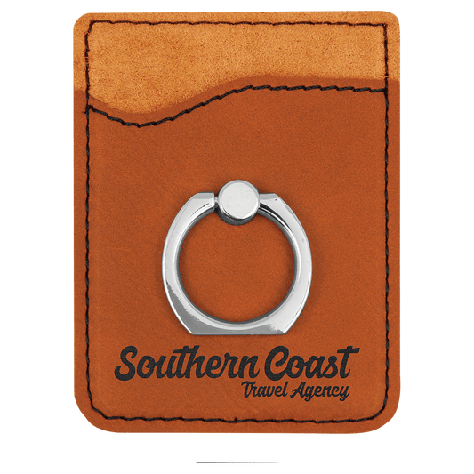 dawhide Leatherette Cell Phone Wallet with Silver Ring