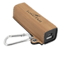 Bamboo Laserable Leatherette 2200 mAh Power Bank with USB Cord