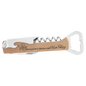 Light Brown Leatherette Corkscrew Bottle Opener