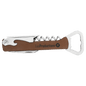 Dark Brown Leatherette Corkscrew Bottle Opener