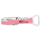 Pink Leatherette Corkscrew Bottle Opener