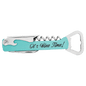 Teal Leatherette Corkscrew Bottle Opener