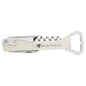 White Leatherette Wine Bottle Opener