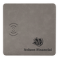 Gray Laserable Leatherette Phone Charging Mat