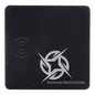 Black/Silver Laserable Leatherette Phone Charging Mat