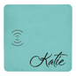 Teal Laserable Leatherette Phone Charging Mat