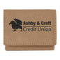 Light Brown Leatherette Trifold Wallet