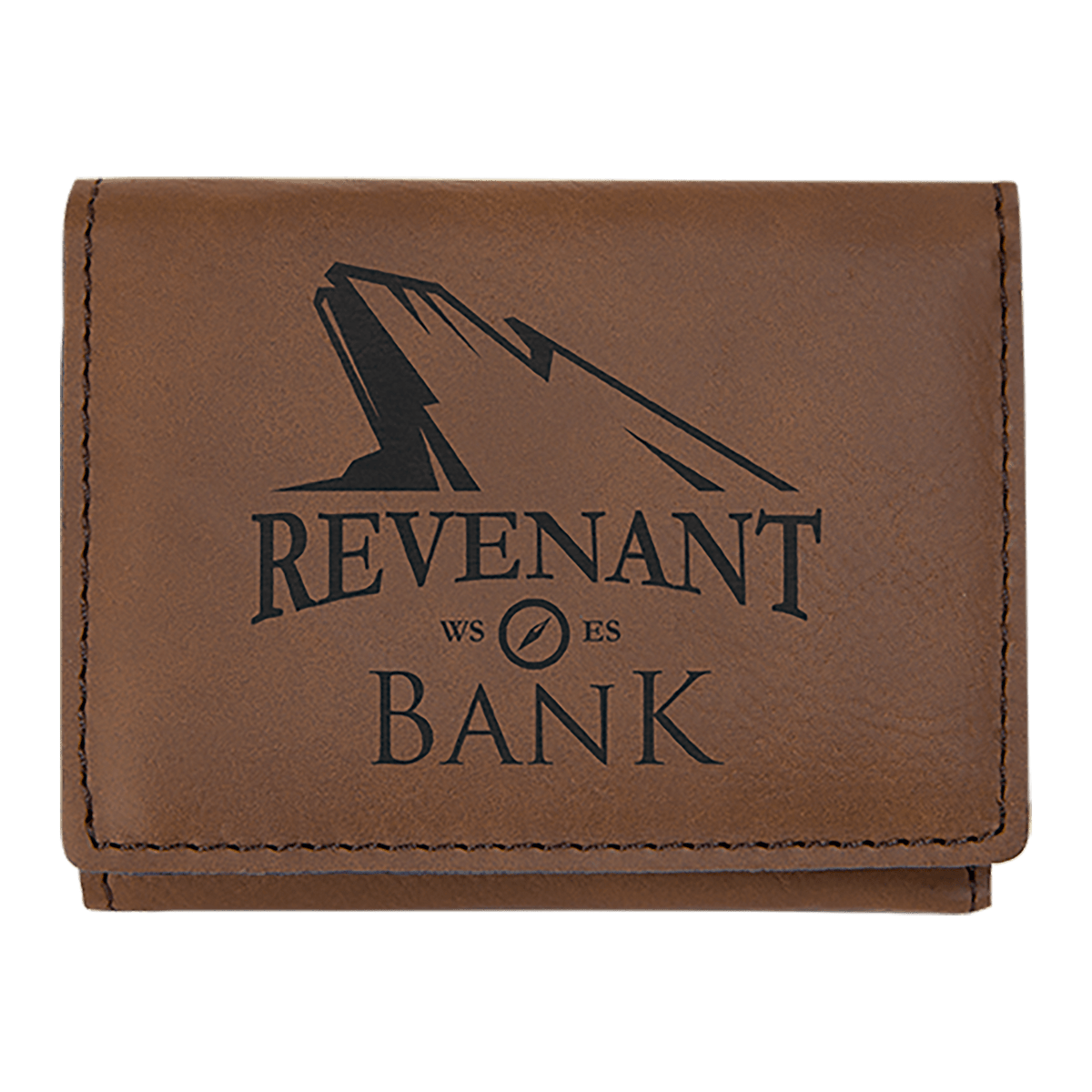 Dark Brown Leatherette Trifold Wallet