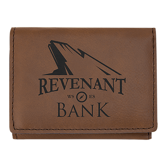 Dark Brown Leatherette Trifold Wallet