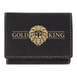 Black/Gold Leatherette Trifold Wallet