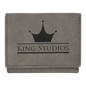 Gray Leatherette Trifold Wallet