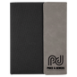 Gray with Black Leatherette Canvas Portfolio